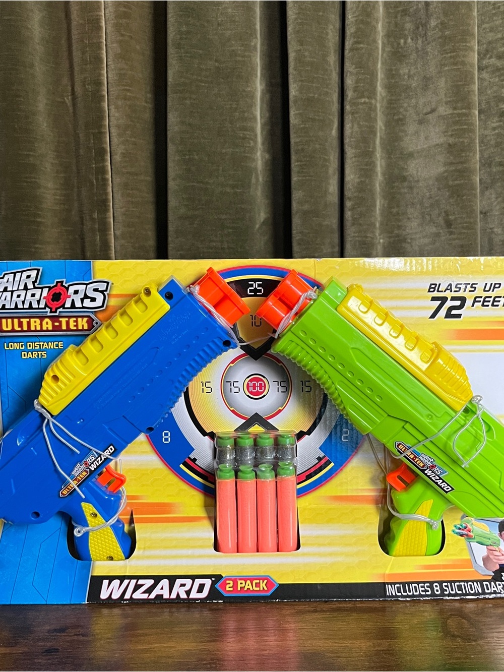 NEW Buzz Bee Toys Air Warriors Ultra-Tek Wizard 2-Pack Long Distance 8 Darts